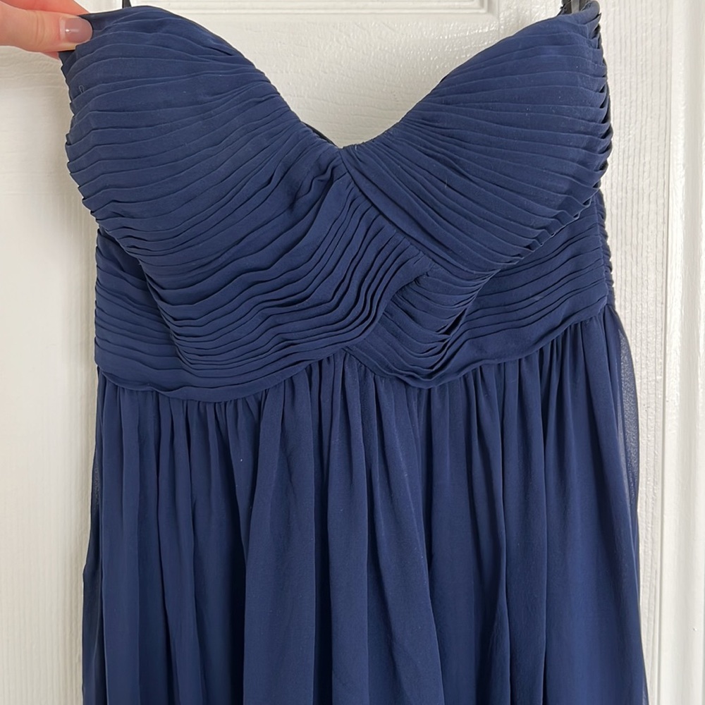 Donna Morgan Navy Blue Strapless Dress